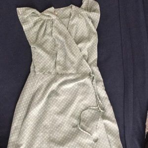 Polka dot wrap dress